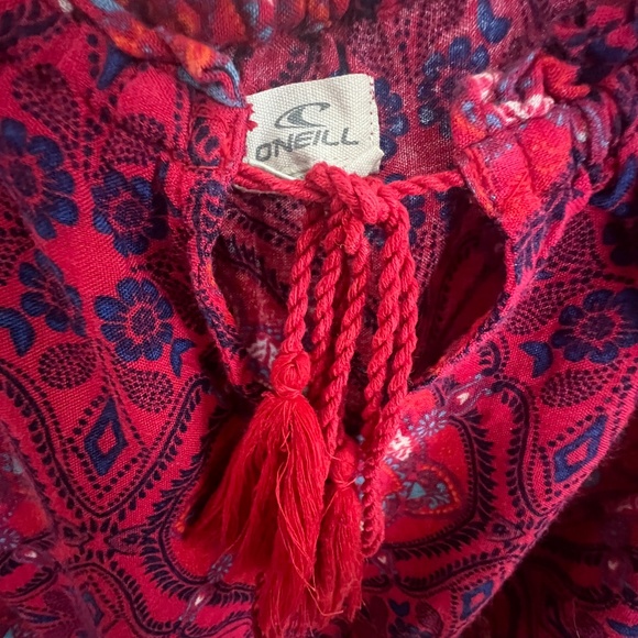 Bright and Colorful O'Neill Long Sleeve Floral Romper-Size Medium - Picture 4 of 9